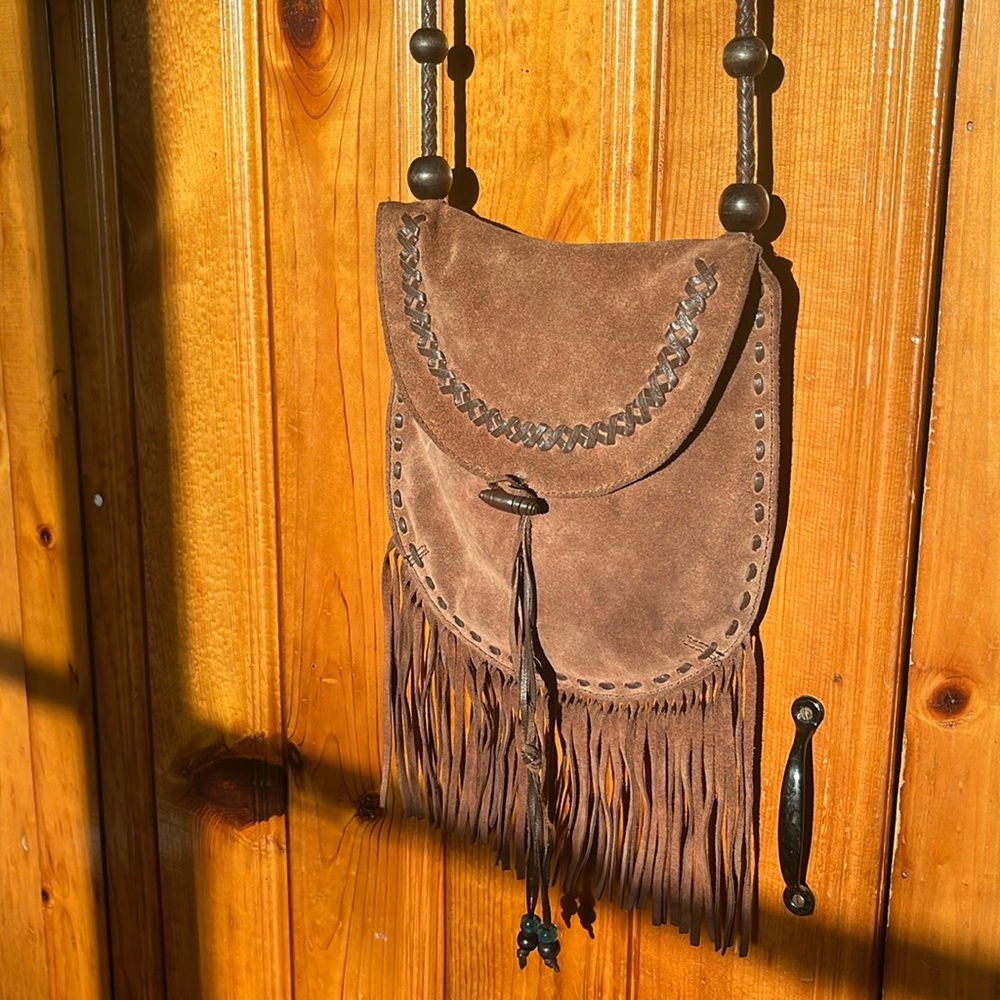Lucky brand crossbody suede bag